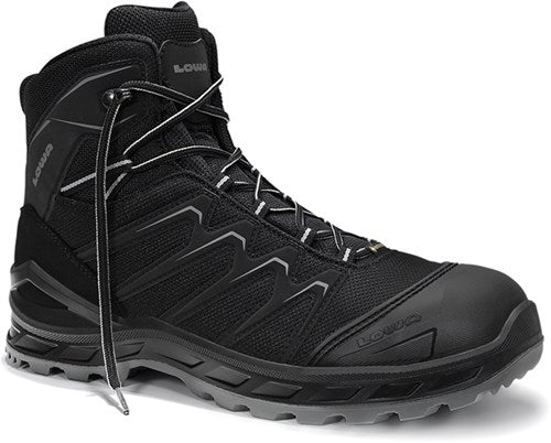 Lowa veiligheidsschoenen lowa werkschoen larrox work gtx mid 5480 s3 | zwart grijs | maat 44 - 4063606292695