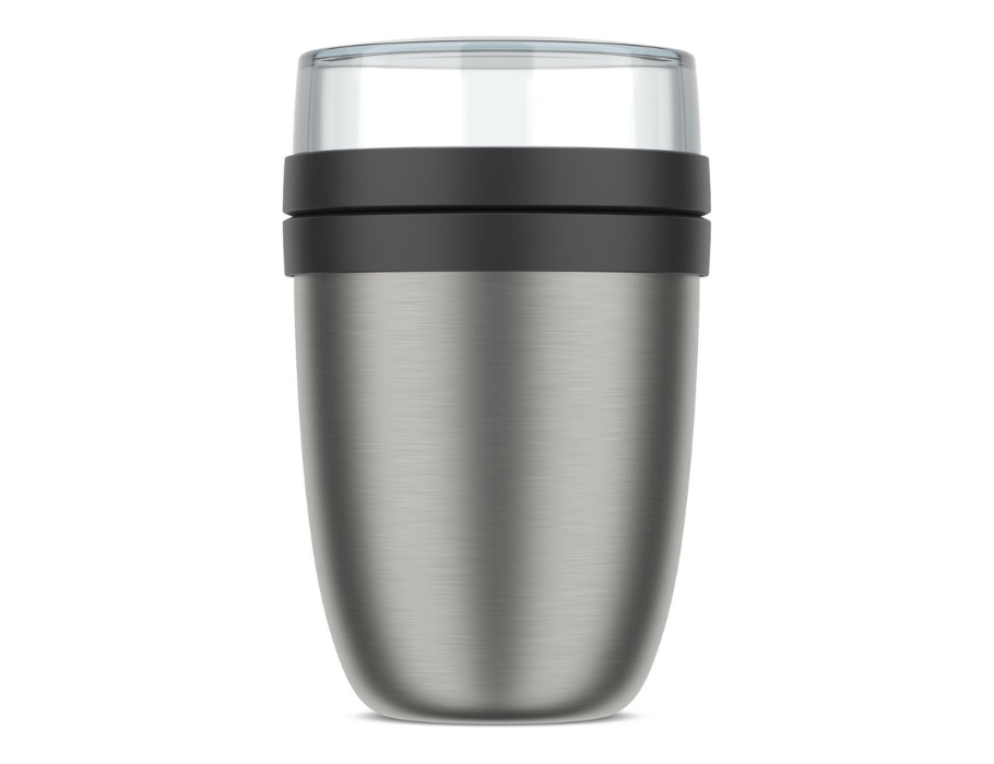 Mepal lunchpot ellipse - geïsoleerd - nordic black - 500 ml + 200 ml
