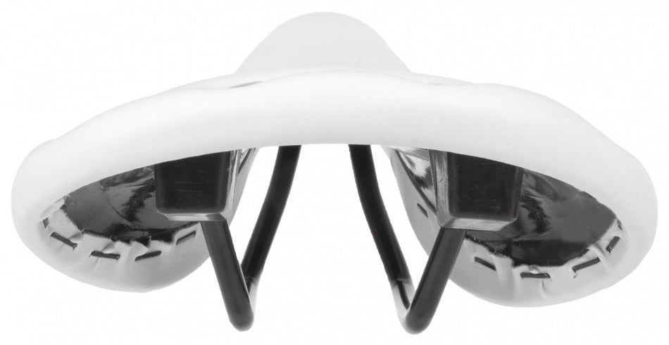 Klinknagel racezadel unisex imitatie leer wit