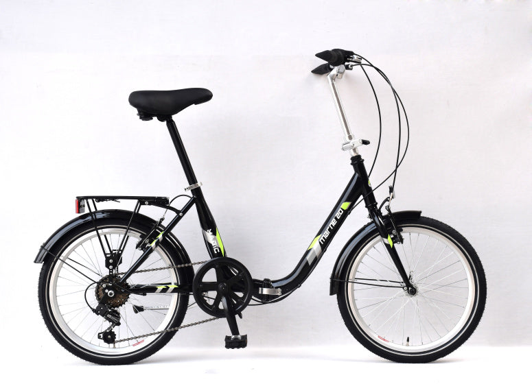 Magic marne vouwfiets 20 inch unisex 6v v-brakes zwart