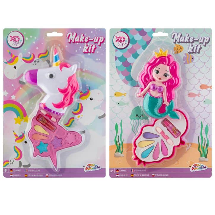 Bongers speelgoed make-up setje op kaart met een eenhoorn of zeemeermin