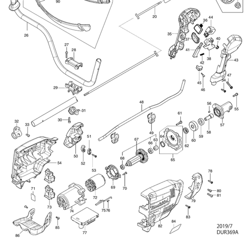 Makita accessoires 347104-0 borgring t.b.v. dur369az - 347104-0