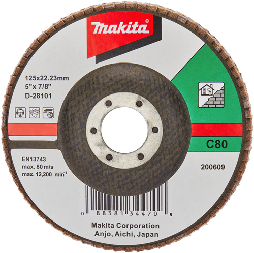 Makita accessoires lamellenschuurschijf 125mm c80 - d-28101 - d-28101