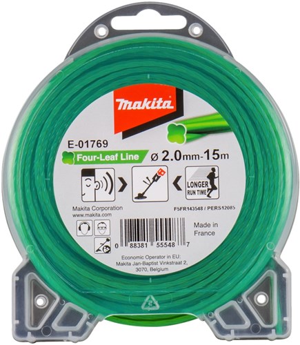 Makita accessoires makita e-01769 maaidraad four-leaf line groen - 2,00mm - 15 meter