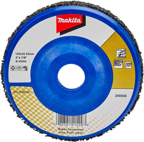 Makita accessoires reinigingsschijf 125mm zwart - b-29066 b-29066