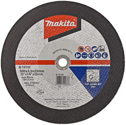 Makita accessoires b-70792 doorslijpschijf 300x4,0x20mm staal - b-70792