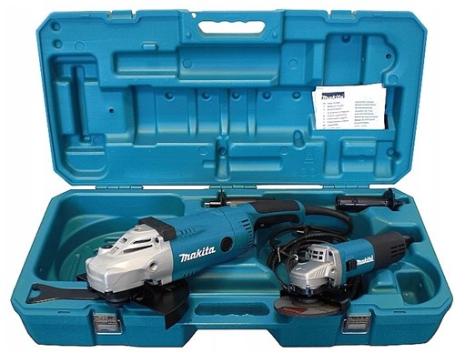 Makita dk0053g haakse slijper set ga9020 + 9558hnrg in koffer - dk0053