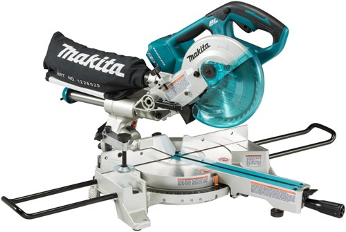 Makita dls714npt2 | 2x18 v | radiaal afkortzaag | 190 mm | set | 2x accu | duolader