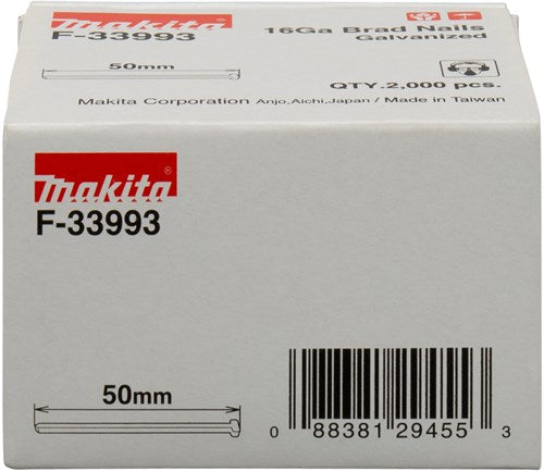 Makita accessoires brad lengte 50mm uitvoering gegalvaniseerd draaddikte 1,61mm - f-33993
