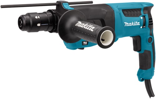 Makita hr2630tx12 combihamer | sds-plus | met verwisselbare boorkop 800w 2.4j + 17-delige boor beitelset - hr2630tx12