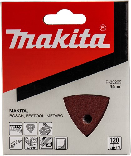 Makita accessoires makita schuurvel 3-k k120 red v. (alleen voor bo4565k)