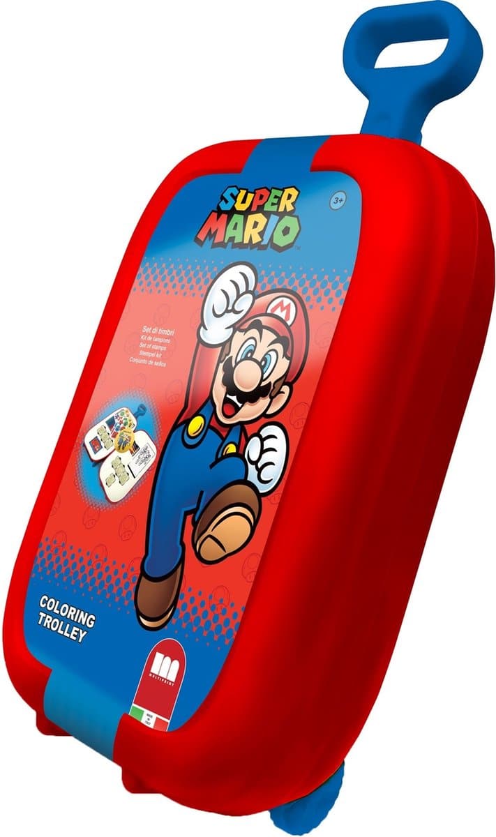 Brandunit multiprint - tekenset trolley super mario: 63-delig