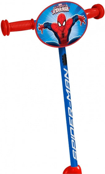 Spider-Man 3-wiel kinderstep voetrem jongens blauw