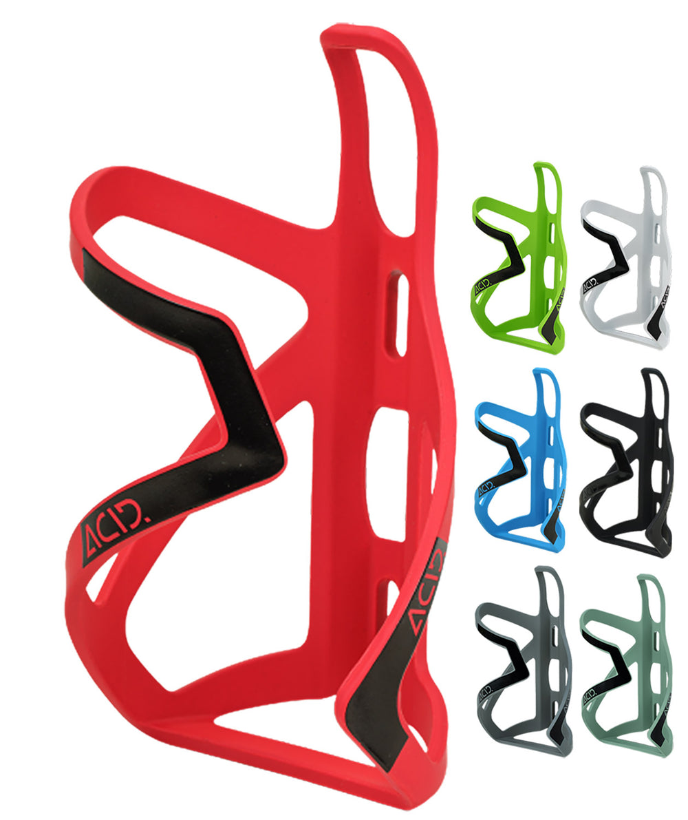 Acid hpp sidecage bottle cage right | matt white´n´glossy black
