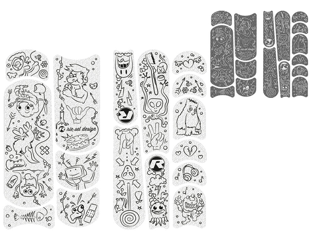 Rie:sel design kids:tape youngstar - frame protection film | doodle black