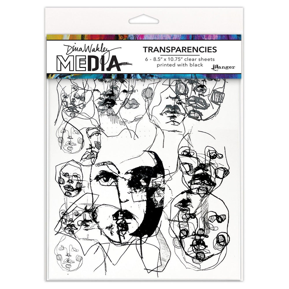 Ranger ink ranger • dina wakley media transparencies abstract portraits set1