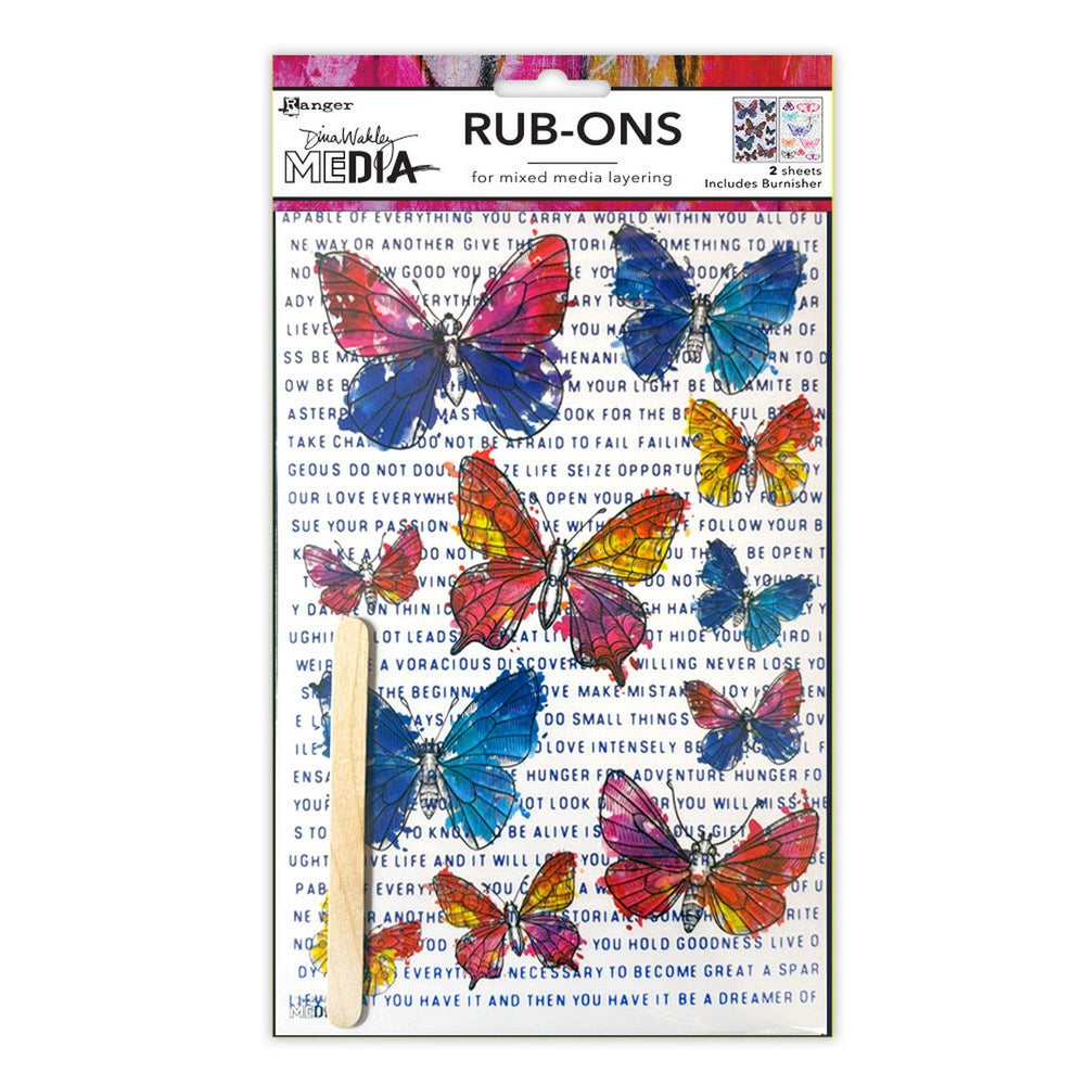 Ranger ink ranger • dina wakley media rub-ons flutters