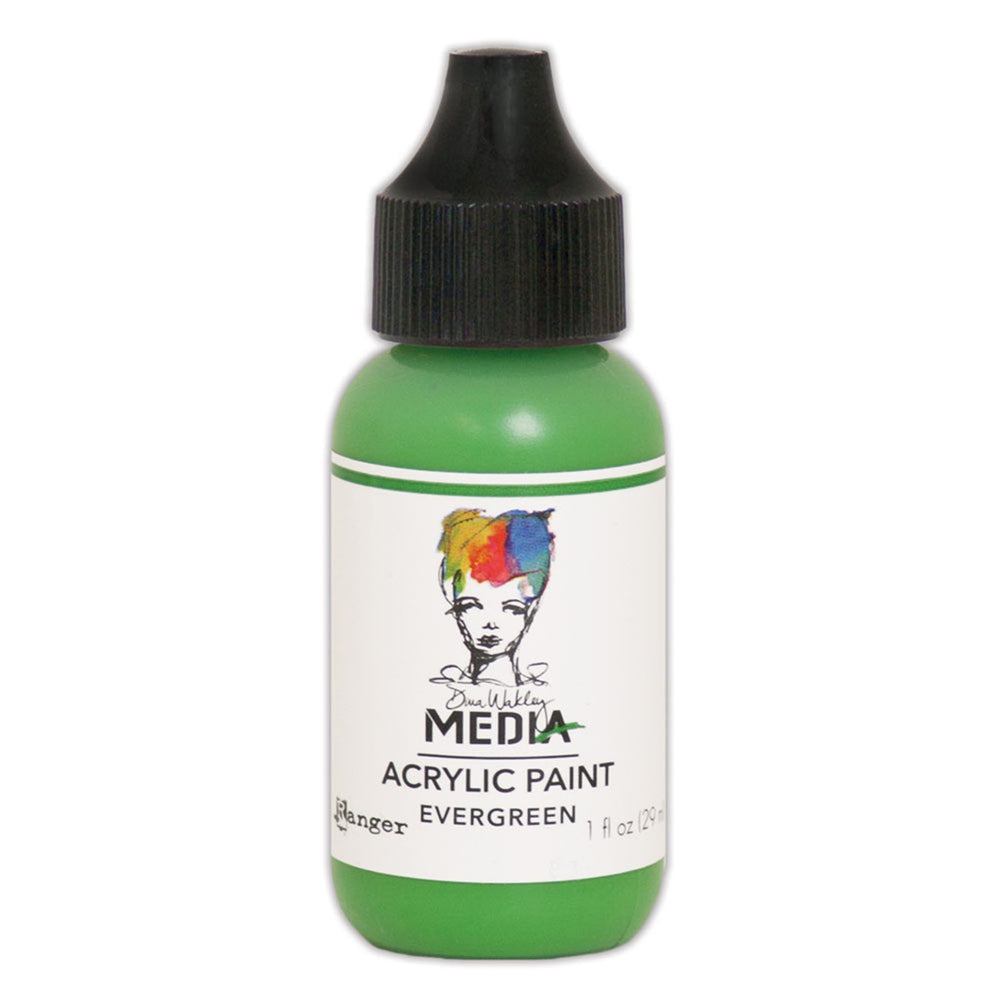 Ranger ink ranger • dina wakley media heavy body acrylic paint evergreen