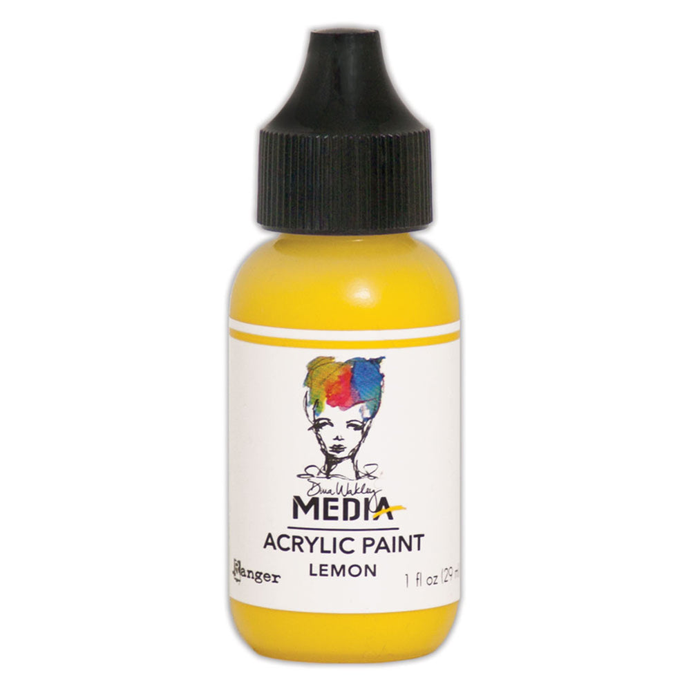 Ranger ink ranger • dina wakley media heavy body acrylic paint lemon