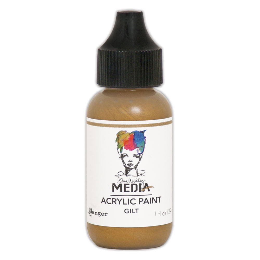 Ranger ink ranger • dina wakley media heavy body acrylic paint gilt