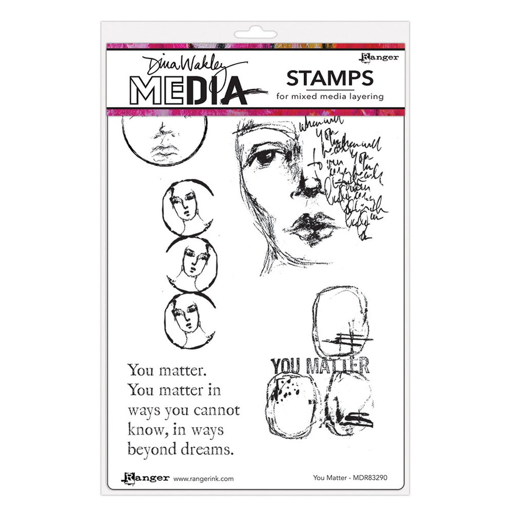 Ranger ink ranger • dina wakley media cling stamps you matter