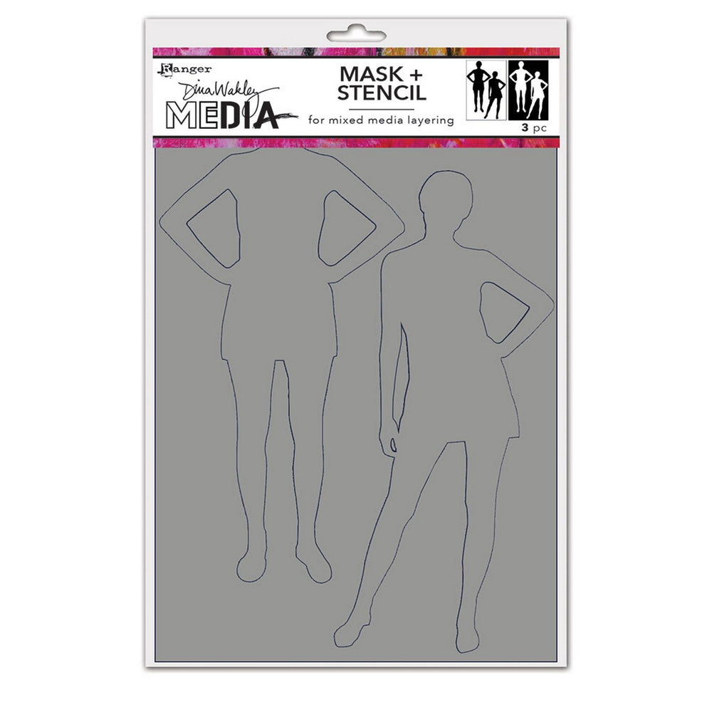 Ranger ink ranger • dina wakley media stencil old school silhouettes
