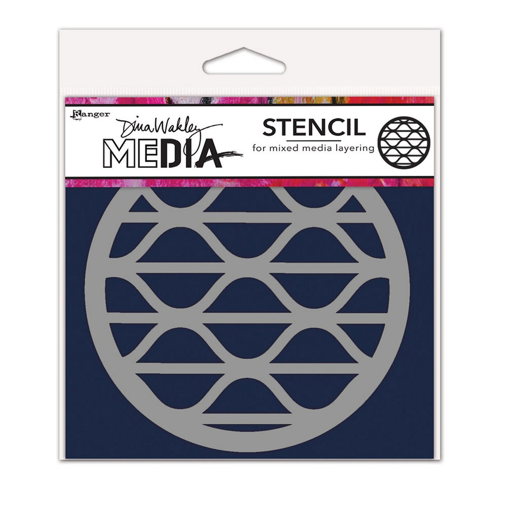 Ranger ink ranger • dina wakley media stencil groovy coaster