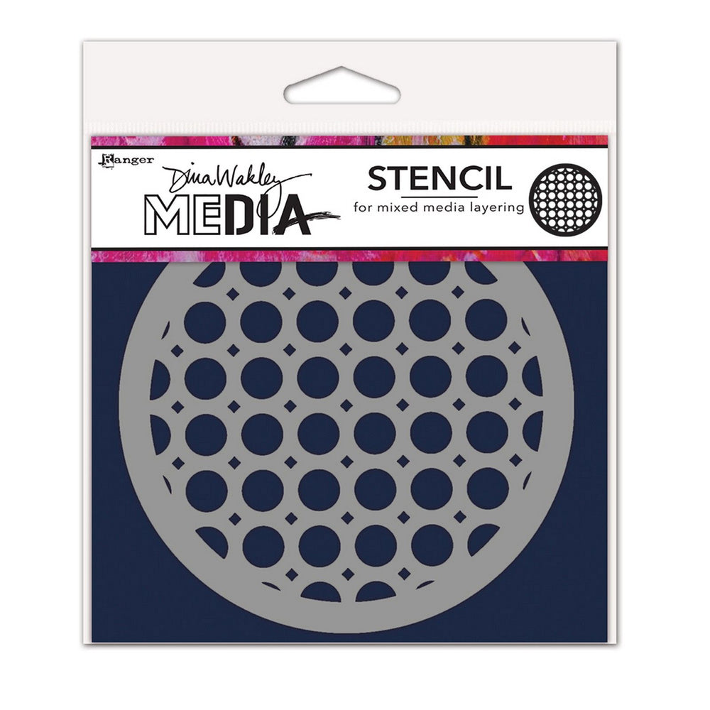 Ranger ink ranger • dina wakley media stencil rattan coaster