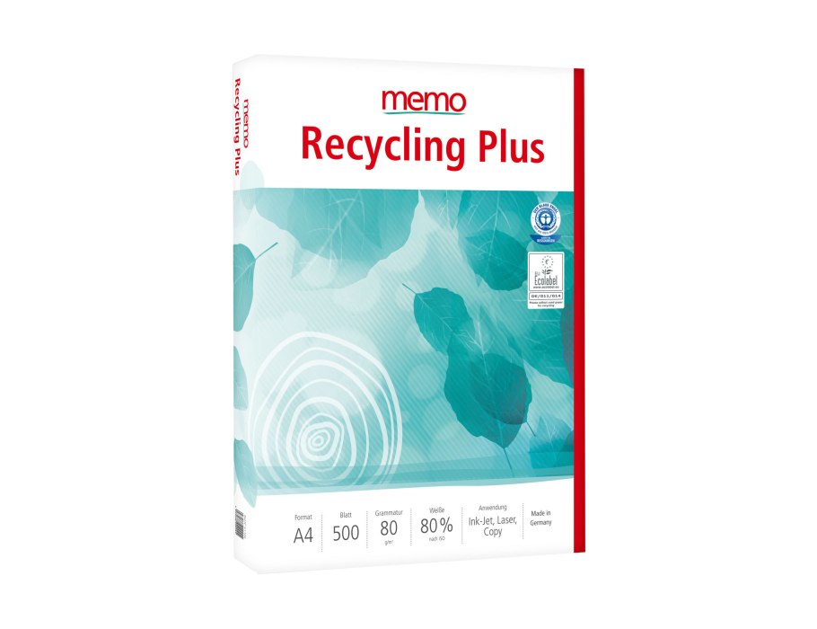 Memo multifunctioneel-kopieerpapier-recycling-plus - a4 - 500 afgesloten