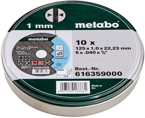 Metabo accessoires doorslijpschijven novaparid inox ø180x1,5x22,23 (10 st. in blikje) - 616368000
