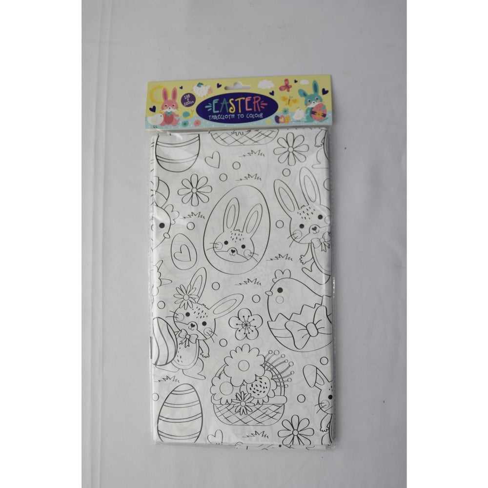 Papieren paastafelkleed om in te kleuren 138x220cm