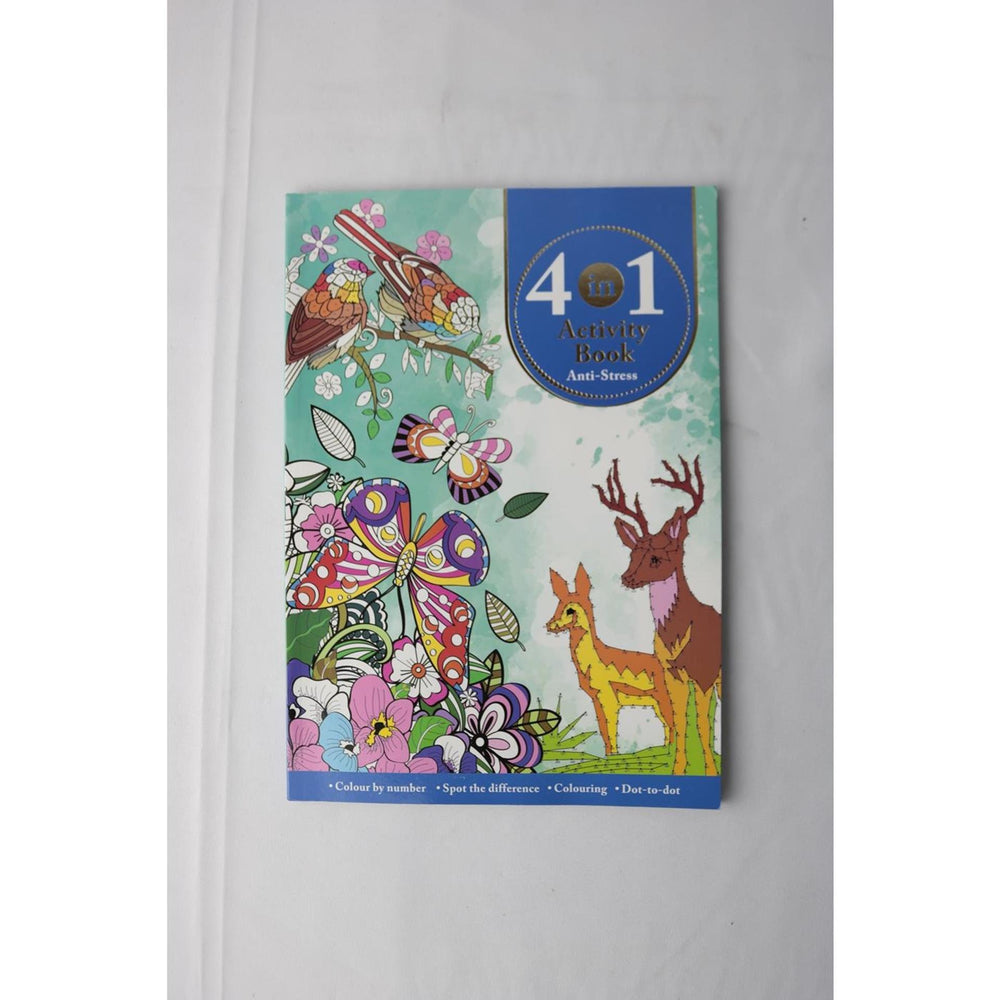 4 in 1 activiteitenboek anti-stress 56 pagina's