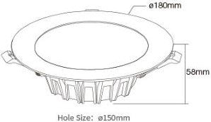Mi-light rgb-cct led downlighter 18w led0244