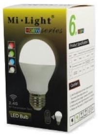 Mi-light miboxer rgb-cct led e27 gls 6w rf 2.4g - led0217