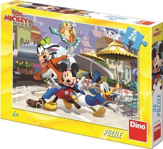 Dinotoys dinopuzzel - disney mickey en zijn vriendjes - 24 stukjes