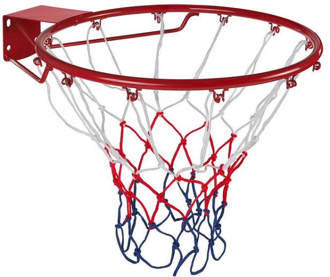 Basketbalring + net 45 cm rood
