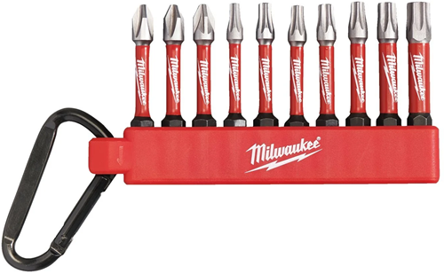 Milwaukee accessoires carabiner 10-delig shockwave bits - 4932480941