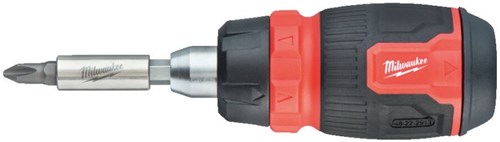 Milwaukee accessoires schroevendraaier multi-bit 8 in 1 ratelend compact - 4932480581