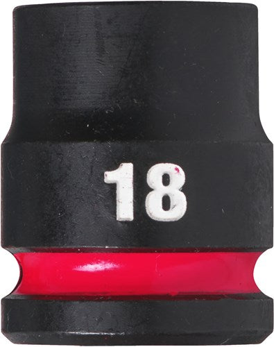 Milwaukee accessoires shockwave krachtdop 1 2 kort 18 mm | 1 stuk - 4932480312