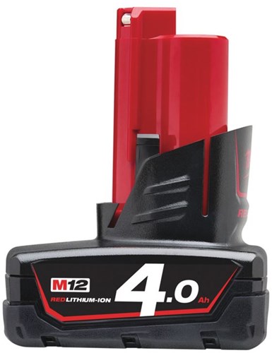 Milwaukee m12 b4 accu (12 v 4.0ah redlithium-ion) - 4932430065