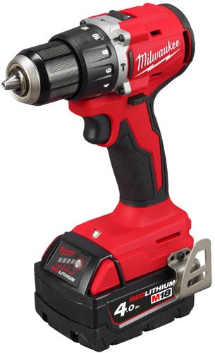 Milwaukee m18 blpdrc-422c m18 accu klopboormachine 60nm compact brushless, 1 x 4,0 ah 1x 2,0ah - 4933492825