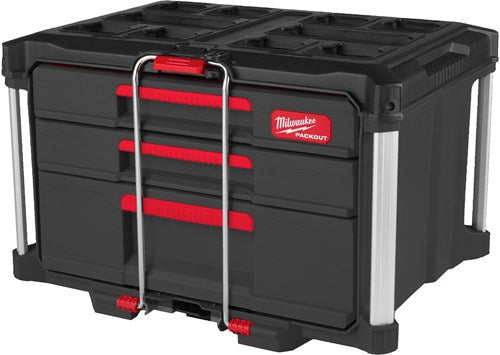 Milwaukee packout 2 + 1 drawer tool box packout™ box 2+1 lades 363 x 564 x 414 - 4932493190