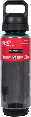 Milwaukee packout™ plastic fles met drinkdop | 1005 ml | zwart - 4932498640