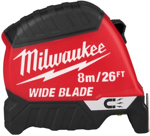 Milwaukee rolmaat | wide blade | magnetisch | 26 ft 8 m x 35 mm - 4932499210