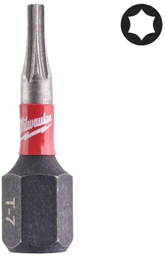 Milwaukee accessoires milwaukee schroefbit | shockwave | tx20 | 25 mm | 3 stuks - 4932500363