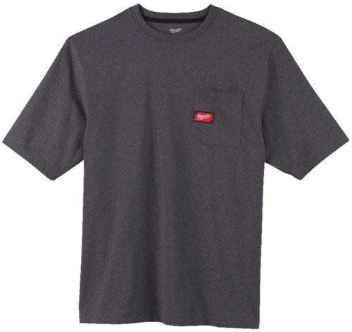 Milwaukee wtssgr xl t-shirt work short sleeve grey xl - 4932493011