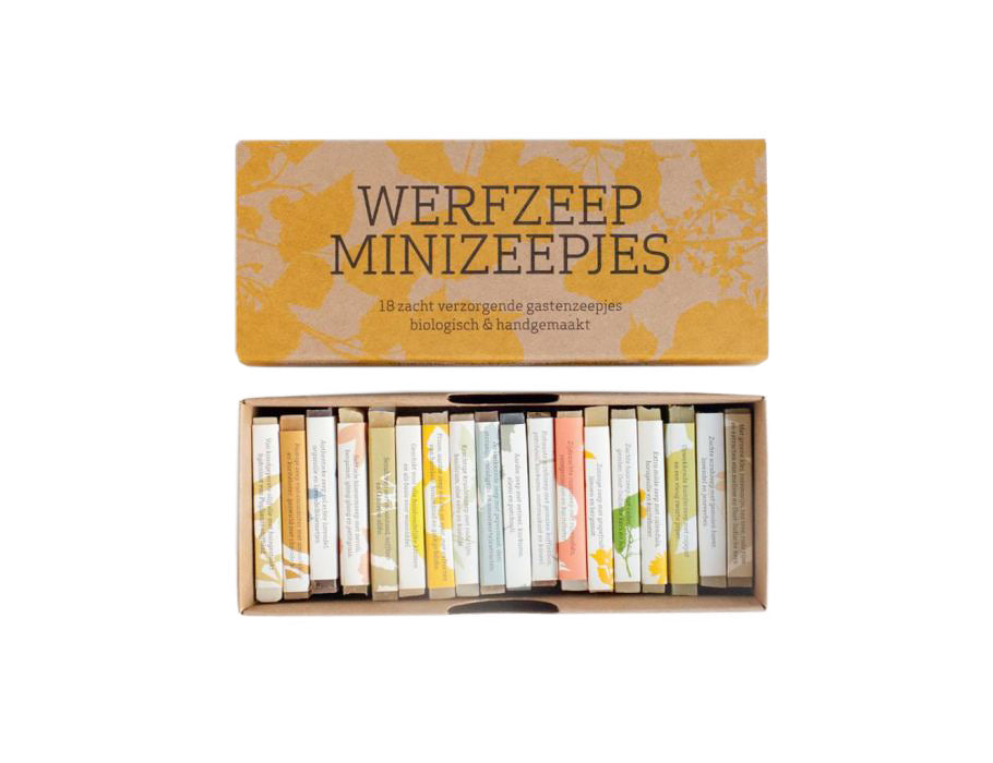 Werfzeep cadeaudoos - minizeepjes - 18 st.