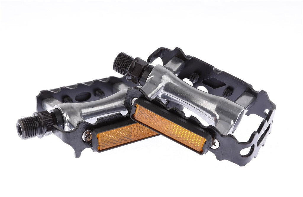 Mirage atb pédale alu noir argent + carte réflecteur