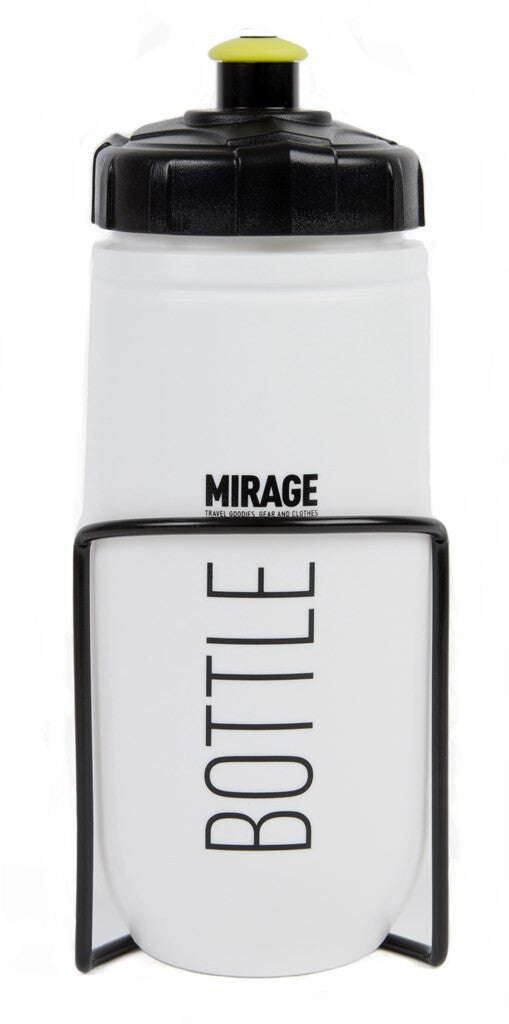 Mirage bidon 600ml ster-wit met alu houder