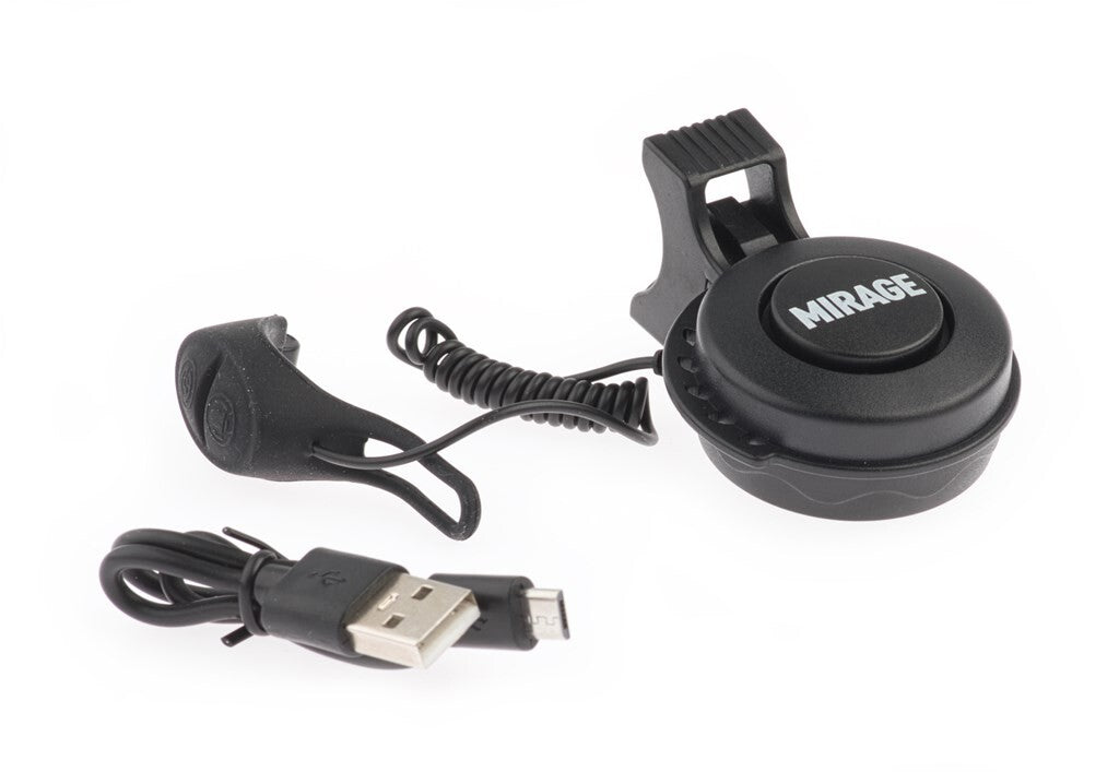 Sonnette de vélo électrique Mirage T-002 - Rechargeable par USB - 80 ~ 90dB